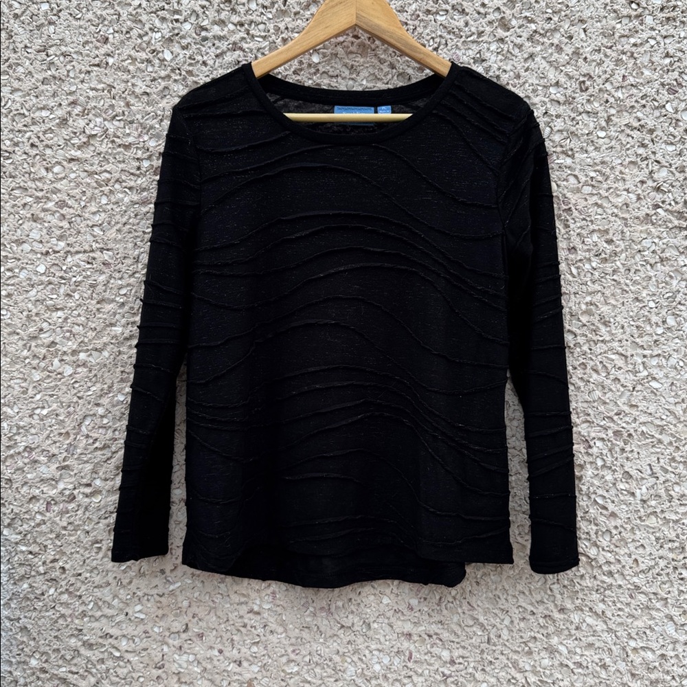 Simply Vera by Vera Wang Black Long Sleeve Tee